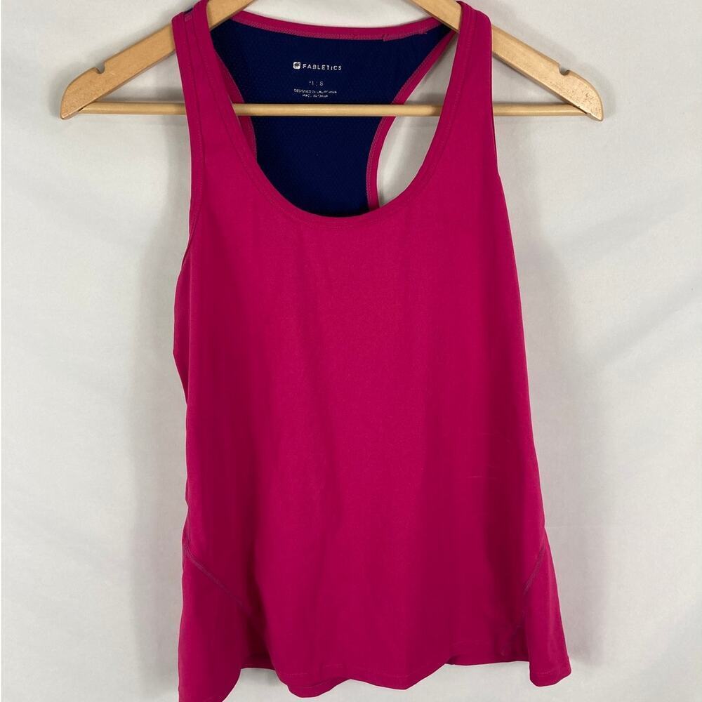 Fabletics Fitted Pink Purple Racerback Athletic Tank Size Medium 8